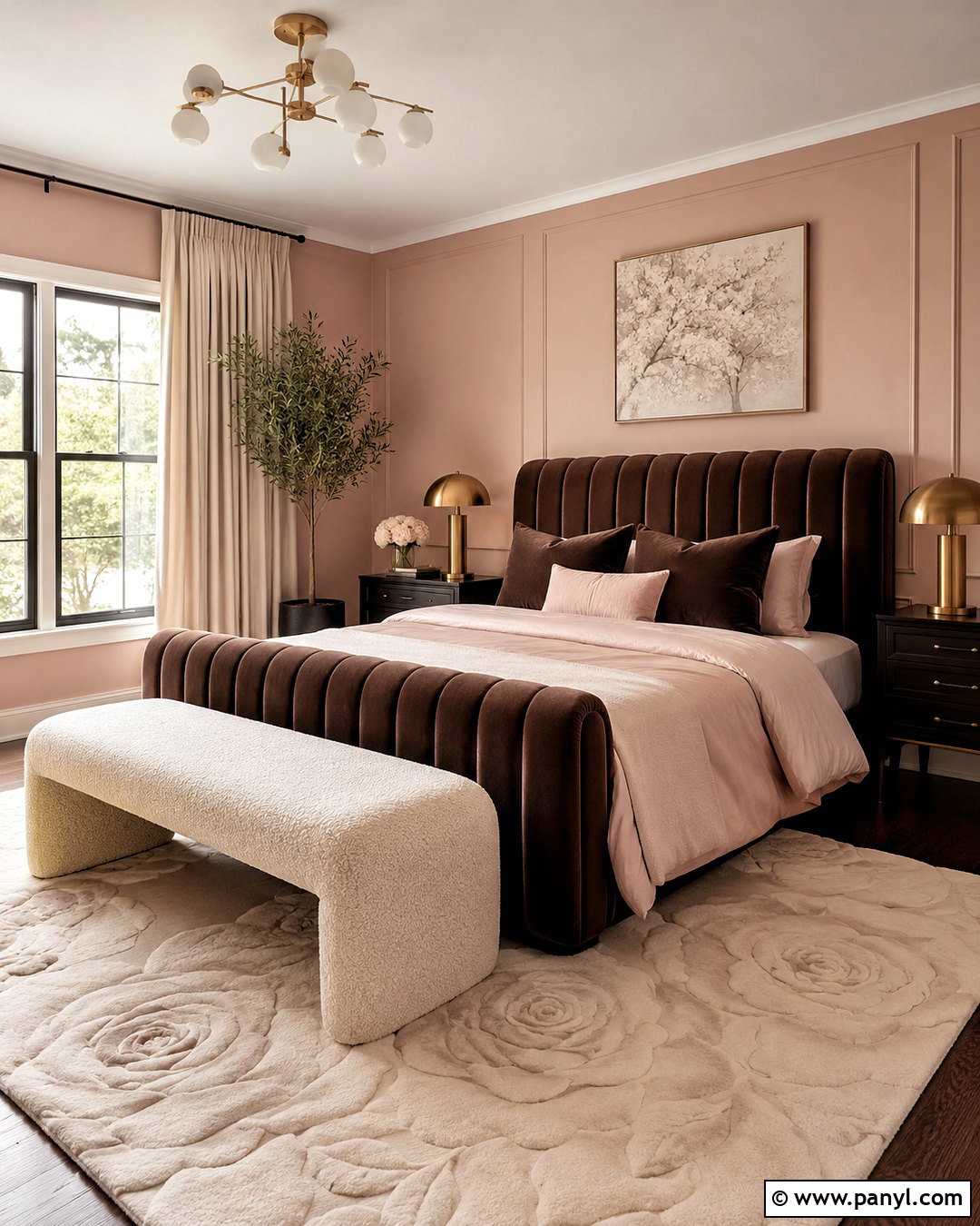 Chocolate Brown And Blush Pink Bedroom - 20 chocolate brown bedroom ideas
