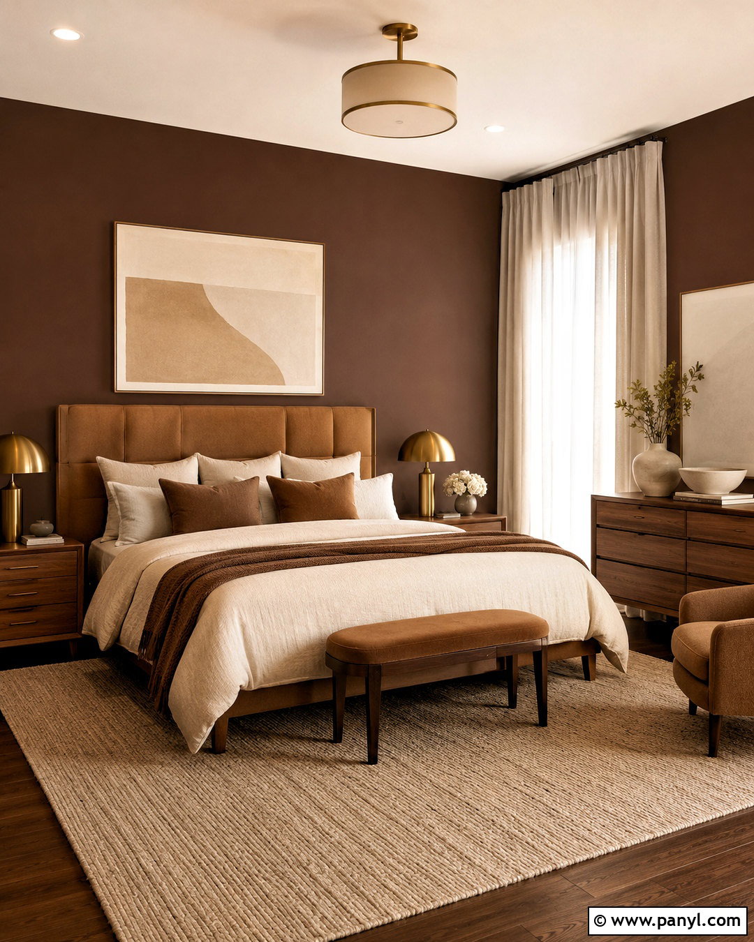Chocolate Brown And Caramel Bedroom Palette - 20 cozy bedroom color palette ideas