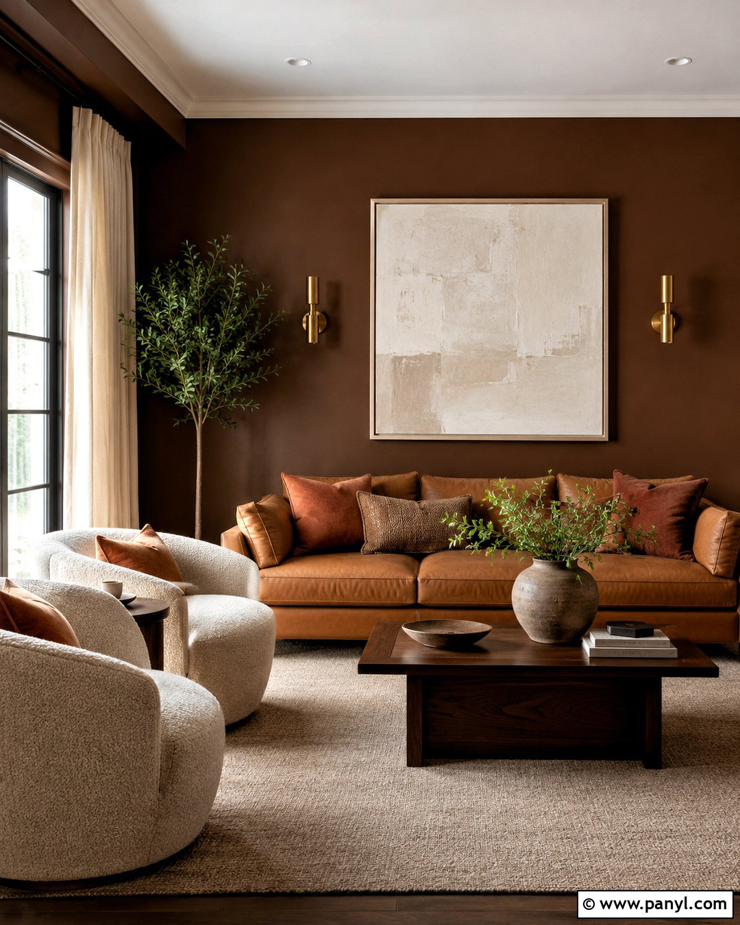 Chocolate Brown And Caramel Living Room - 20 living room color combinations ideas