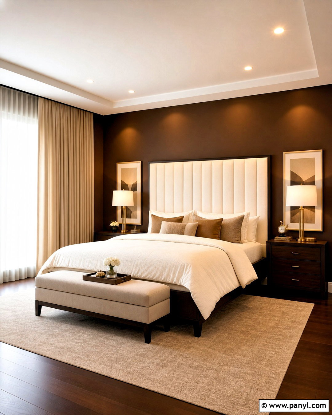 Chocolate Brown And Cream Bedroom - 20 bedroom color combination ideas