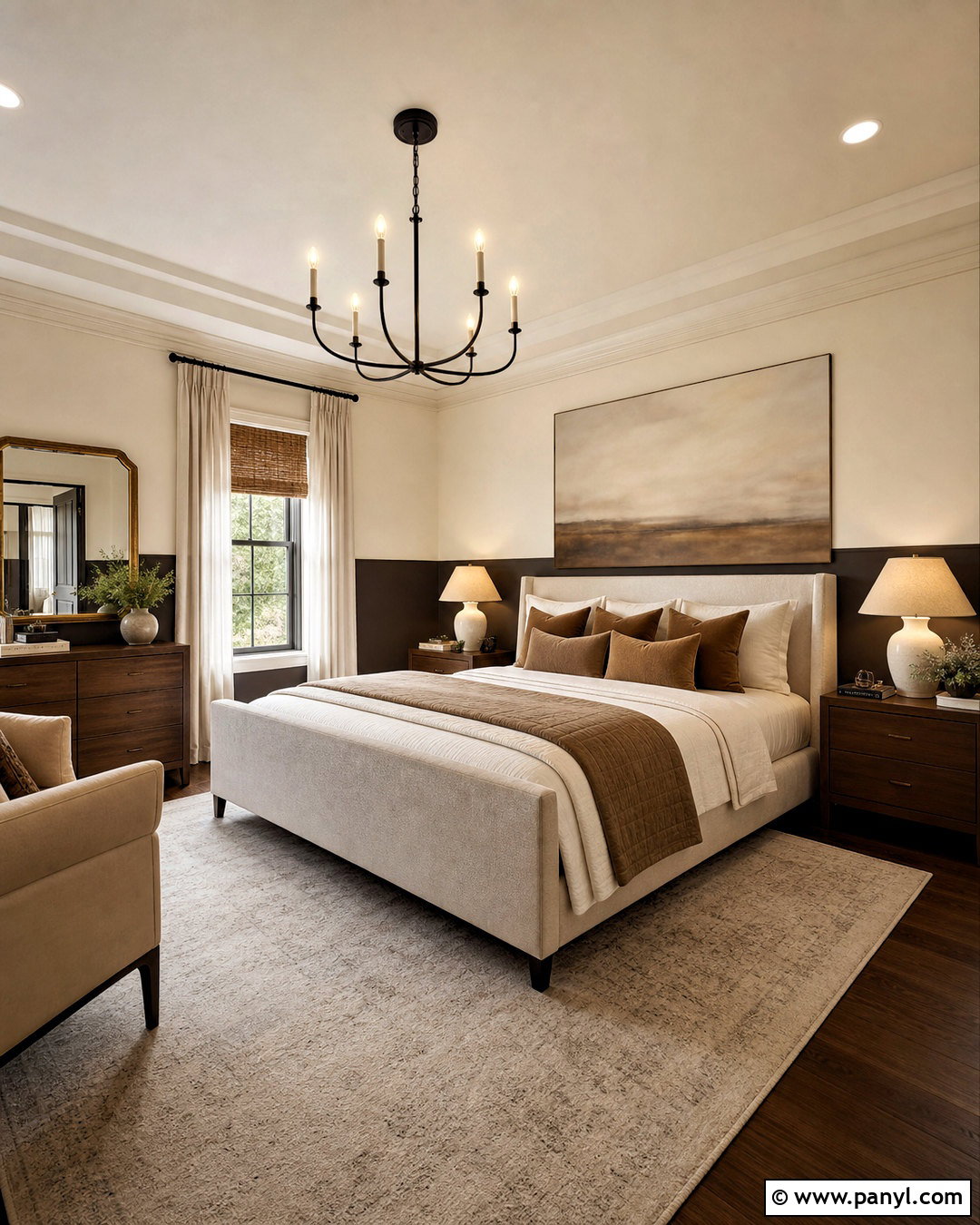 Chocolate Brown And Cream Bedroom Walls - 20 two colour combination for bedroom walls