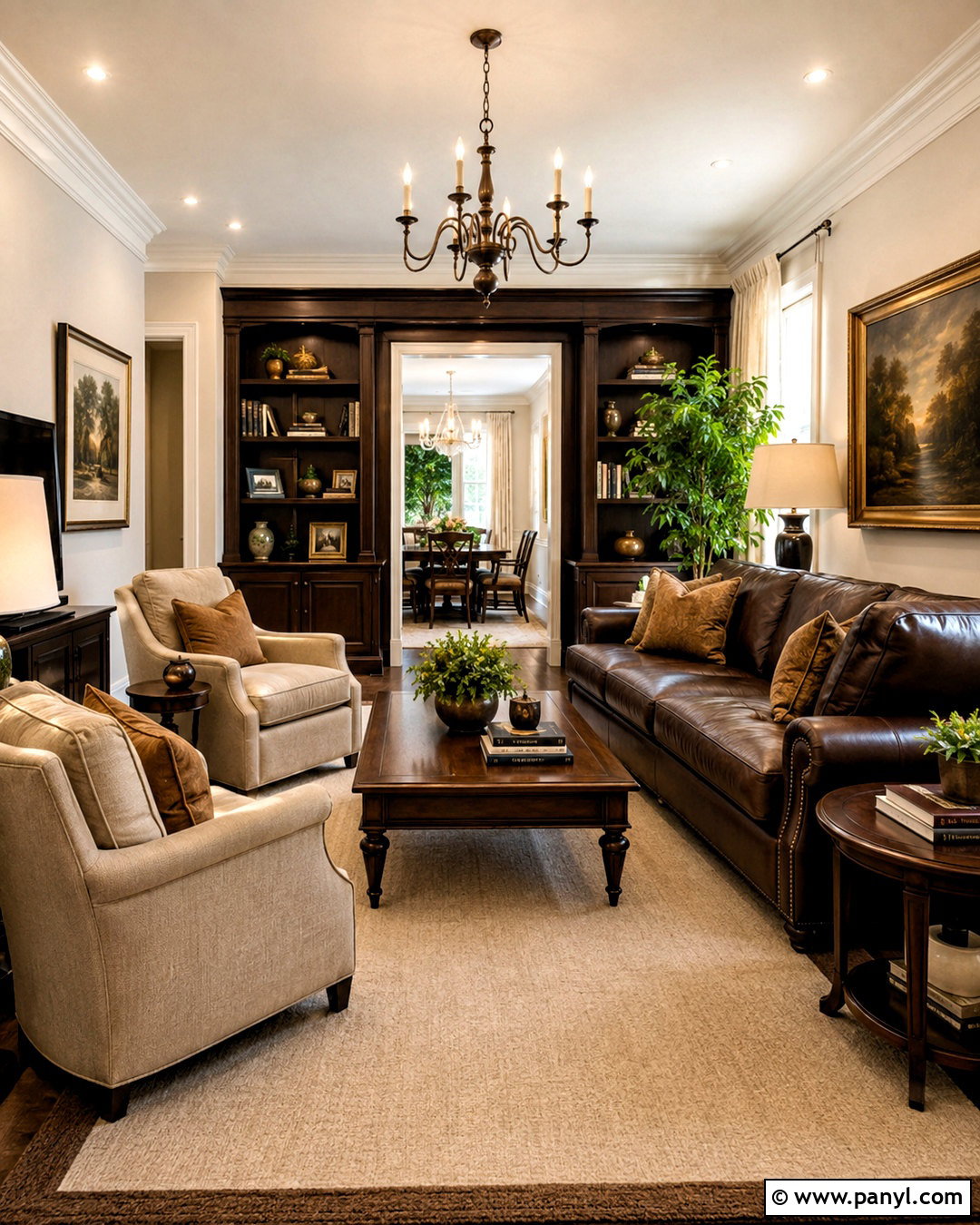 Chocolate Brown And Cream Drawing Room - 20 drawing room colour combinations