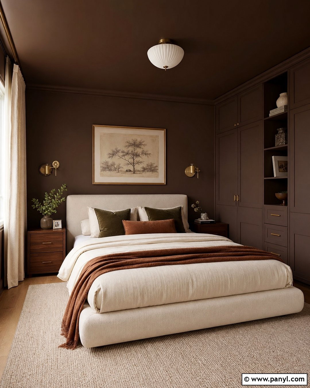 Chocolate Brown And Cream Interior Colour Combination - 20 Interior House Colour Combination Ideas