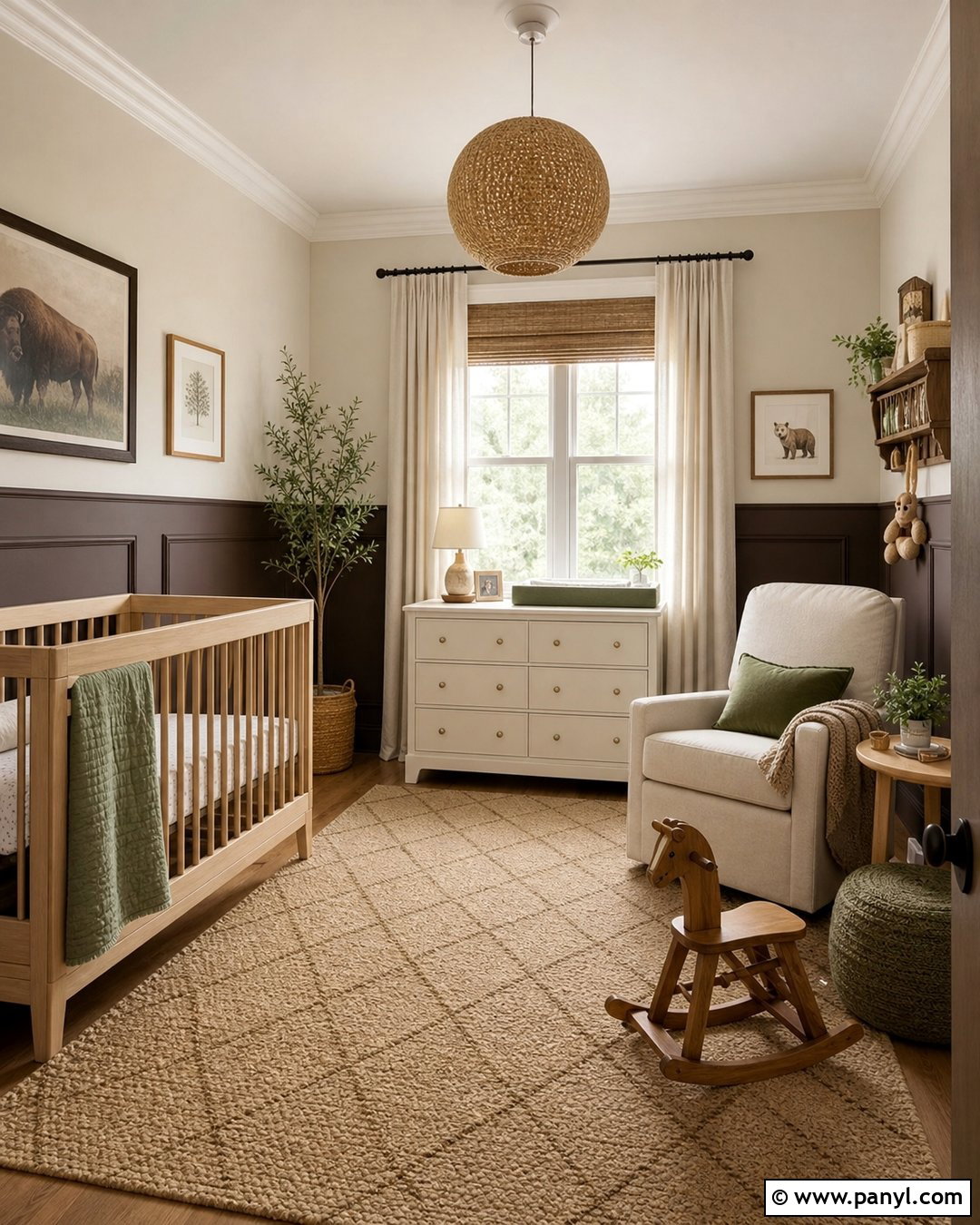 Chocolate Brown And Cream Nursery Walls - 25 Two Tone Nursery Walls