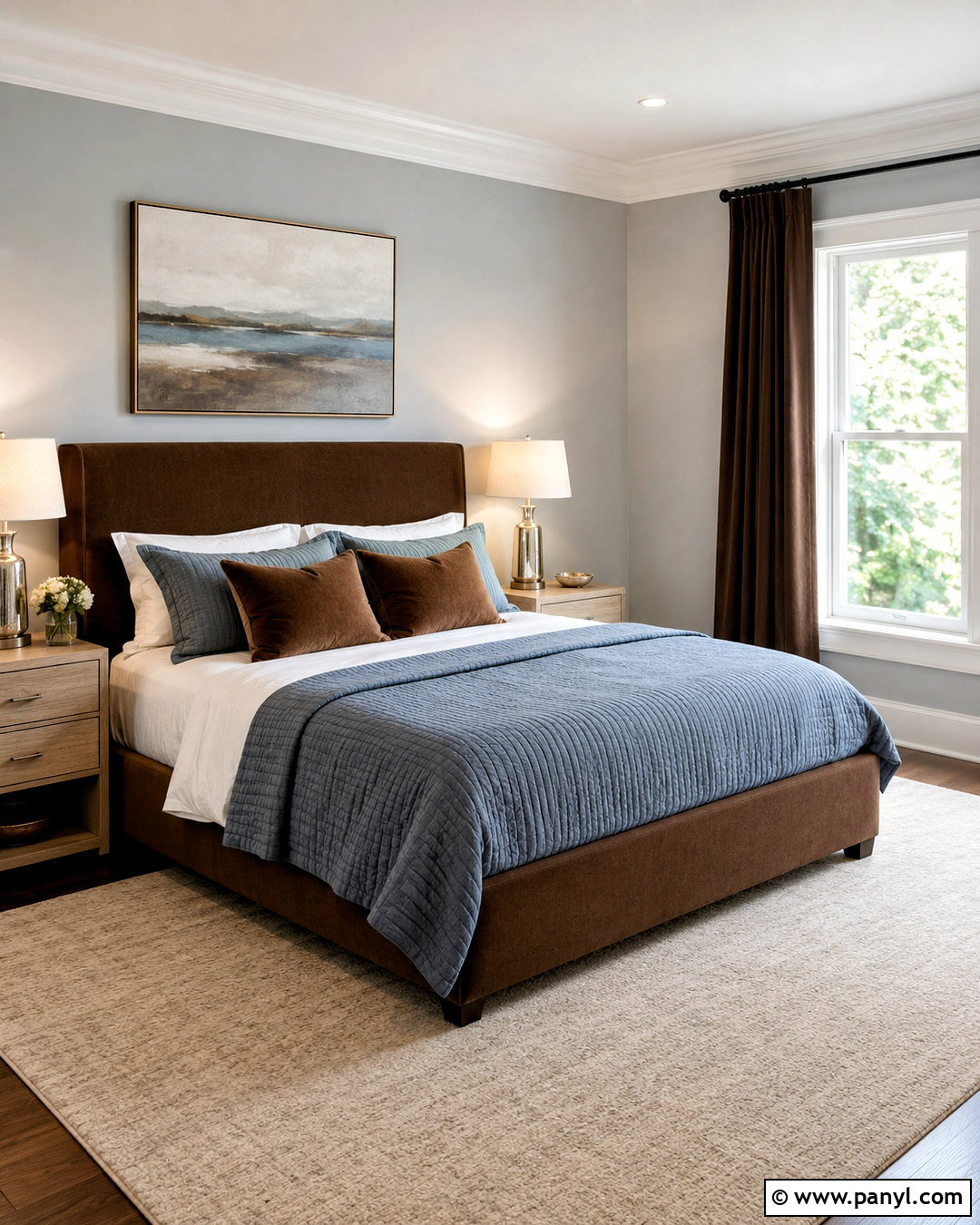 Chocolate Brown And Dusty Blue Bedroom - 20 chocolate brown bedroom ideas