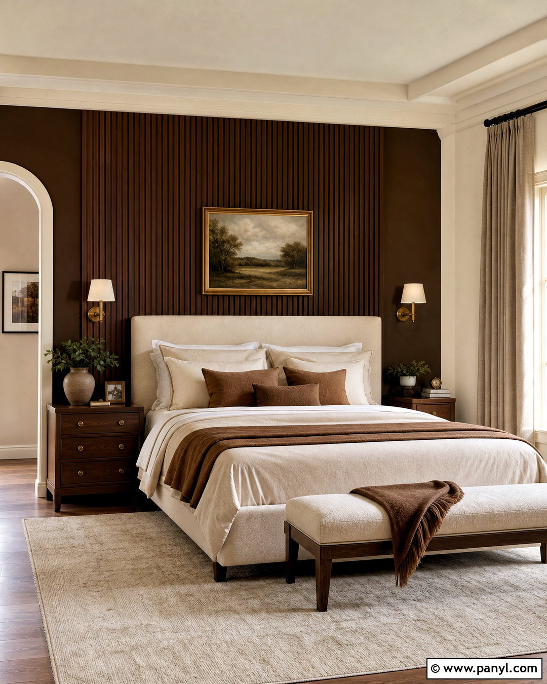 Chocolate Brown And Ivory Bedroom Walls - 20 bedroom wall colour combination ideas