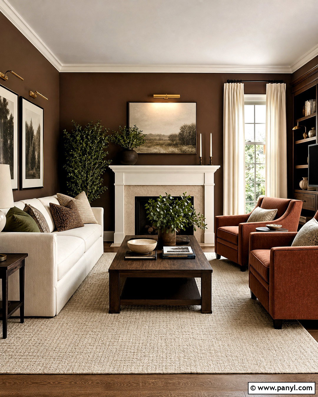 Chocolate Brown And Ivory Living Room Paint - 20 living room paint ideas color schemes