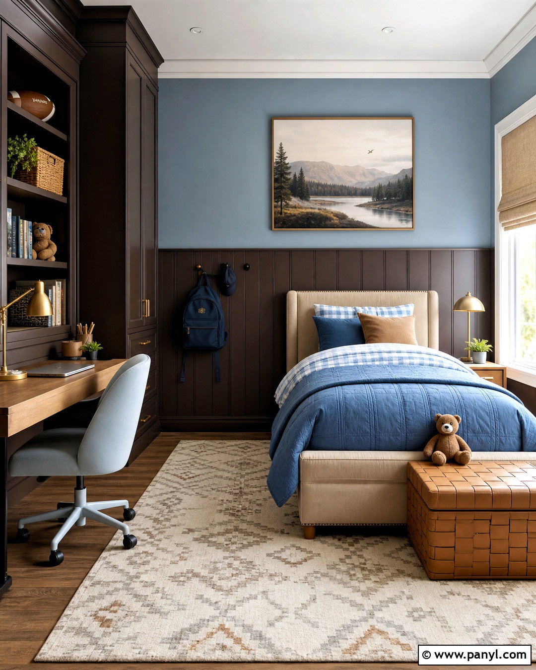 Chocolate Brown And Light Blue Kids Room - 20 kids room color schemes