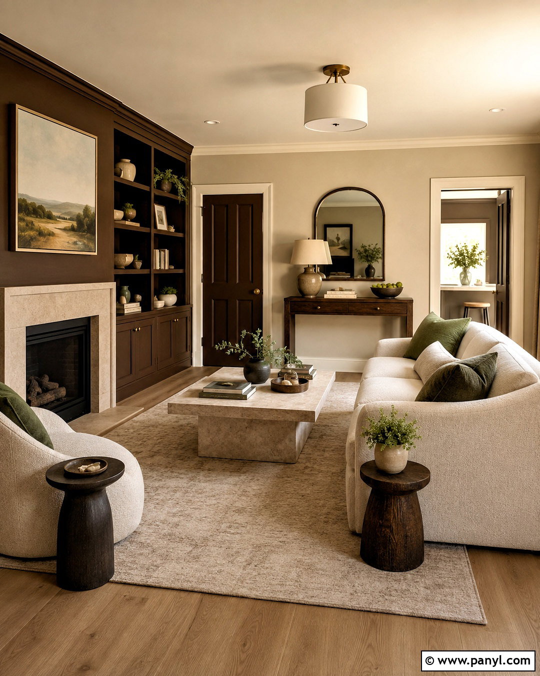 Chocolate Brown And Linen Paint Color Scheme - 20 paint color schemes for home ideas