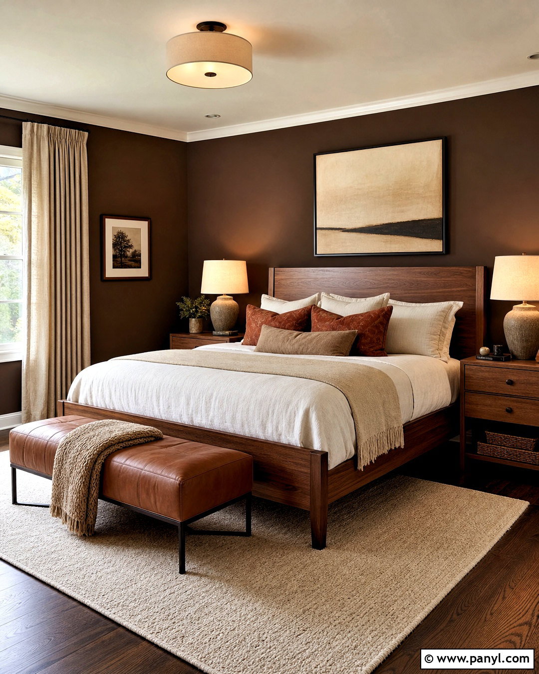 Chocolate Brown And Oatmeal Room - 20 aesthetic room colour ideas