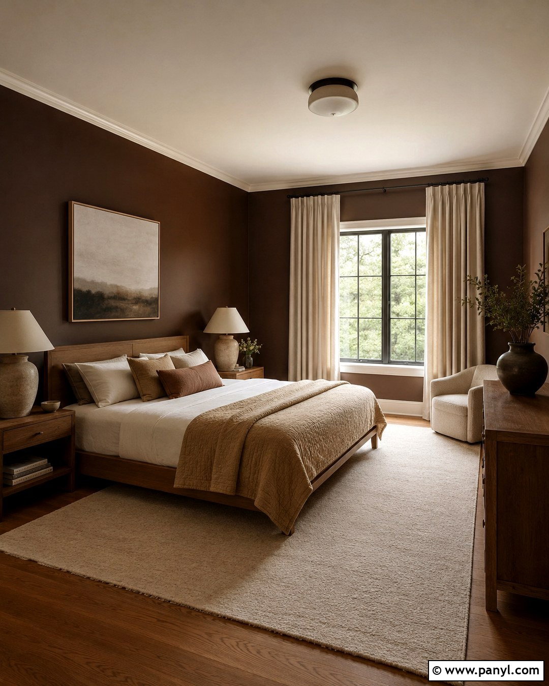 Chocolate Brown And Oatmeal Wall Color Combination - 20 Interior Wall Color Combination Ideas