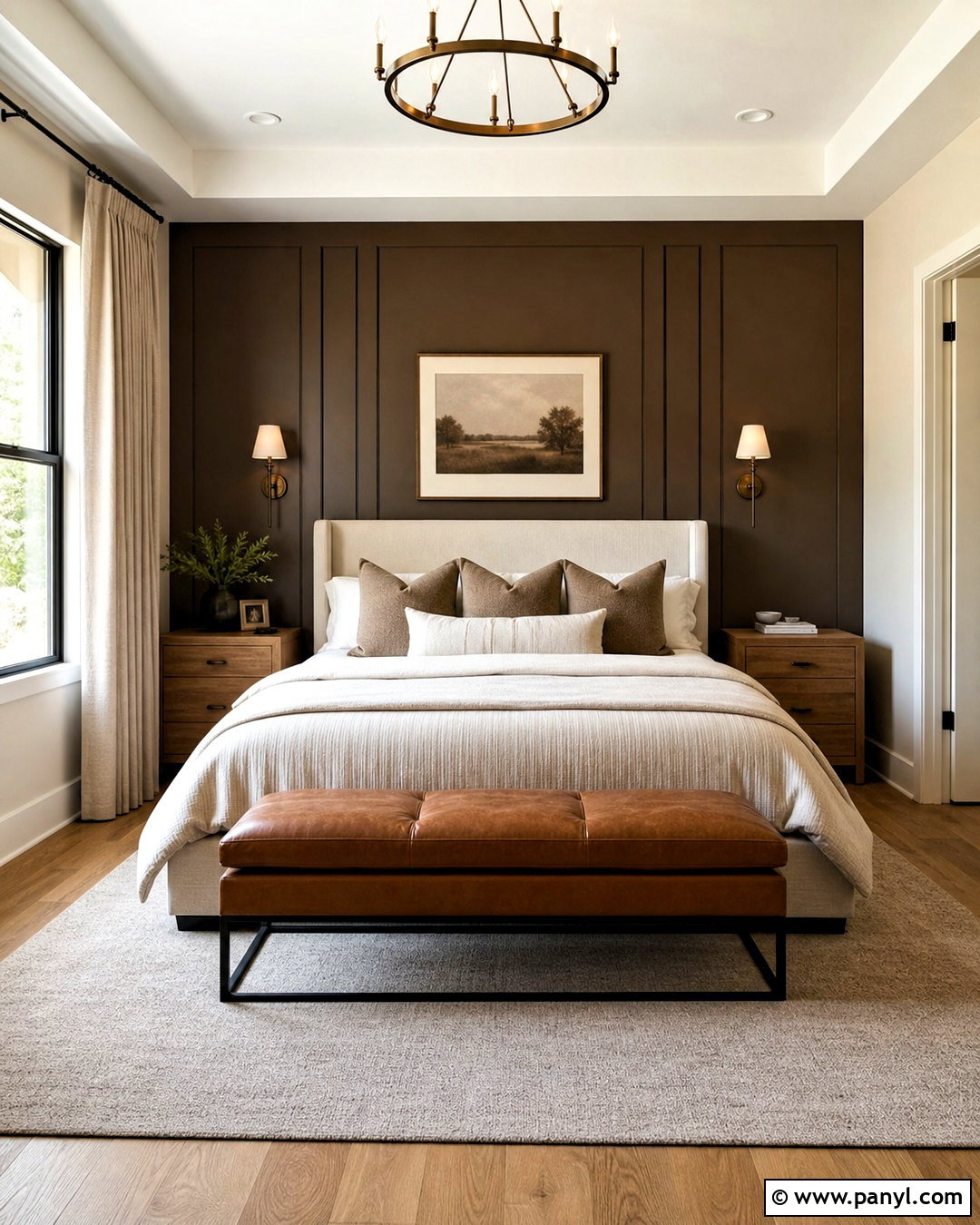 Chocolate Brown And Oatmeal Wall Colour Combination - 20 wall colour combinations
