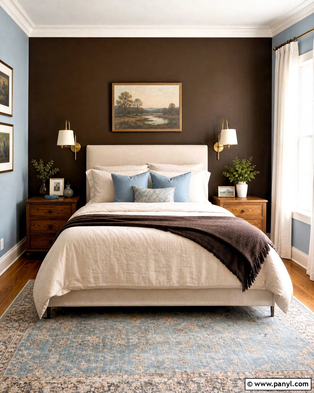 Chocolate Brown And Pale Blue Walls - 20 best colour combinations for walls