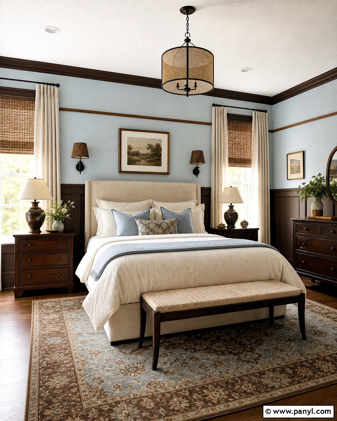 Chocolate Brown And Powder Blue Bedroom Walls - 20 two color bedroom walls