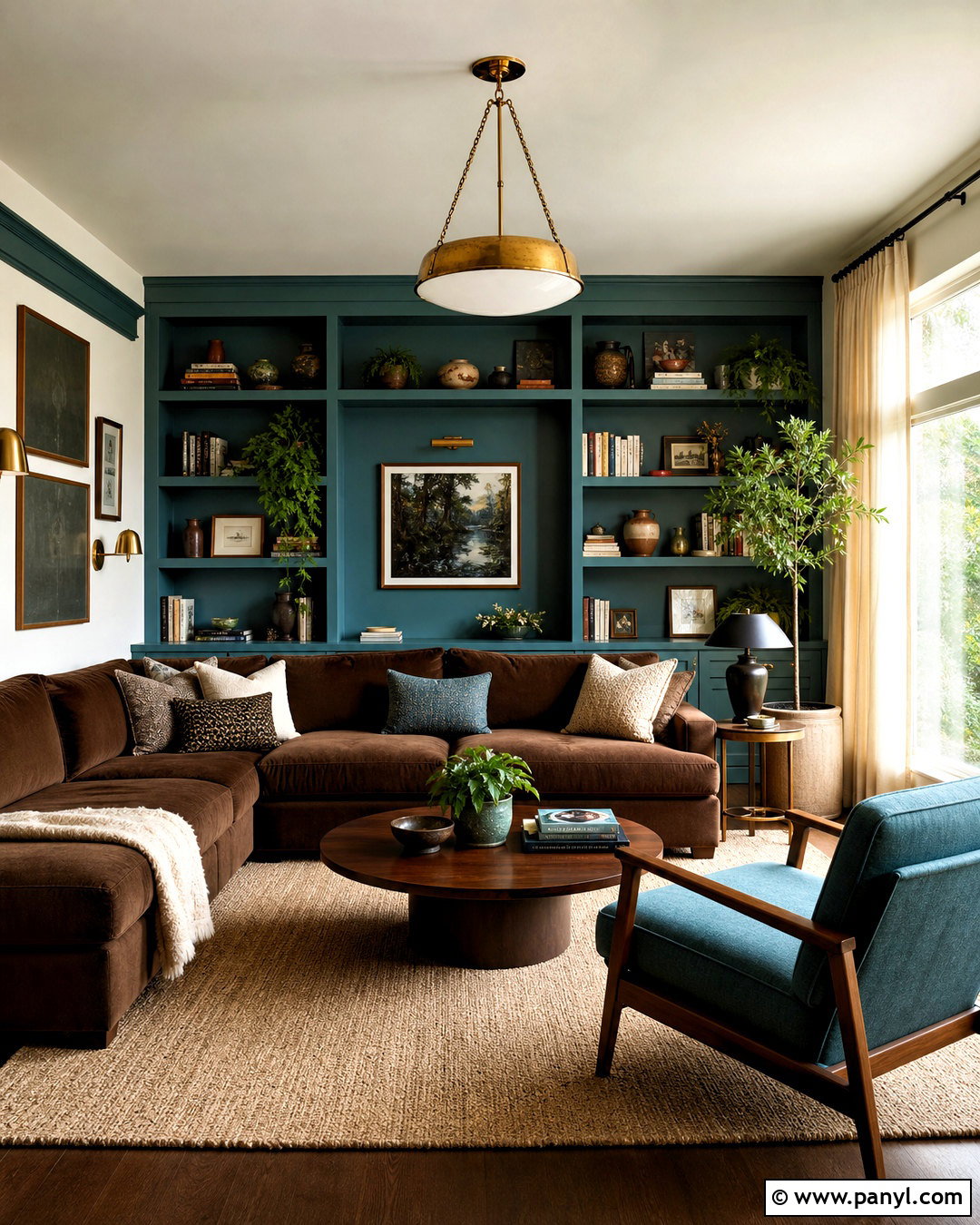 Chocolate Brown And Teal Living Room - 20 chocolate brown living room ideas