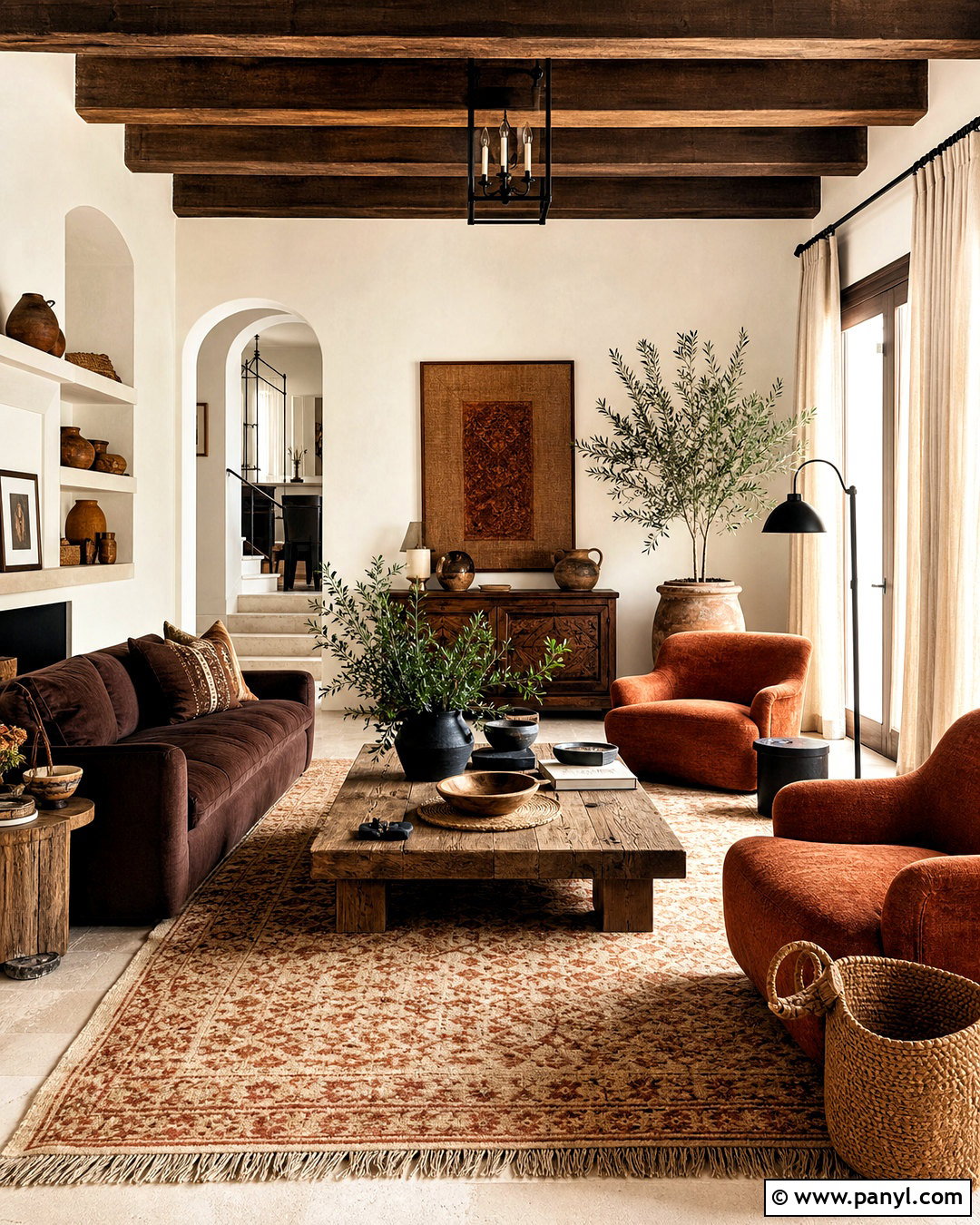 Chocolate Brown And Terracotta Living Room - 20 chocolate brown living room ideas
