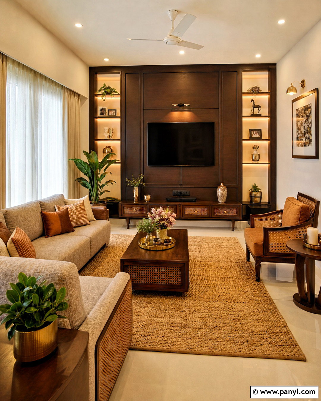 Chocolate Brown And Warm White Hall Colour - 20 hall colour ideas indian ideas