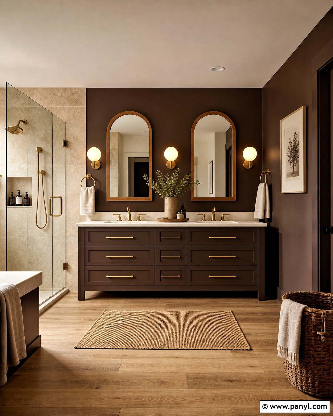 Chocolate Brown Bathroom - 20 trending bathroom colors