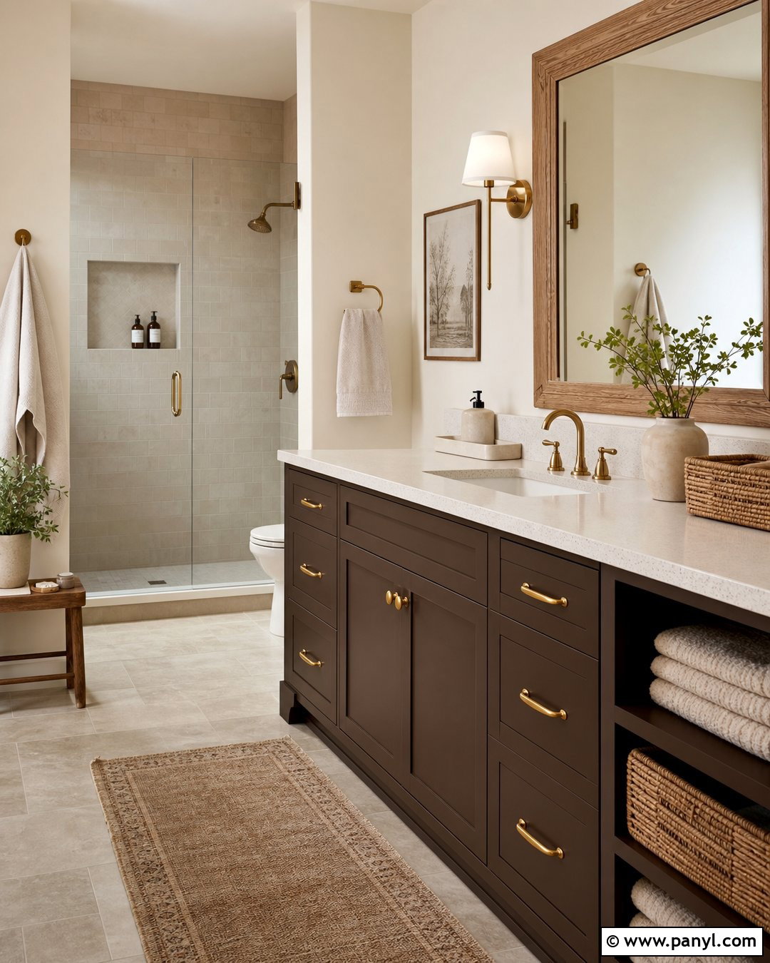 Chocolate Brown Bathroom Vanity - 35 painted bathroom vanity colors