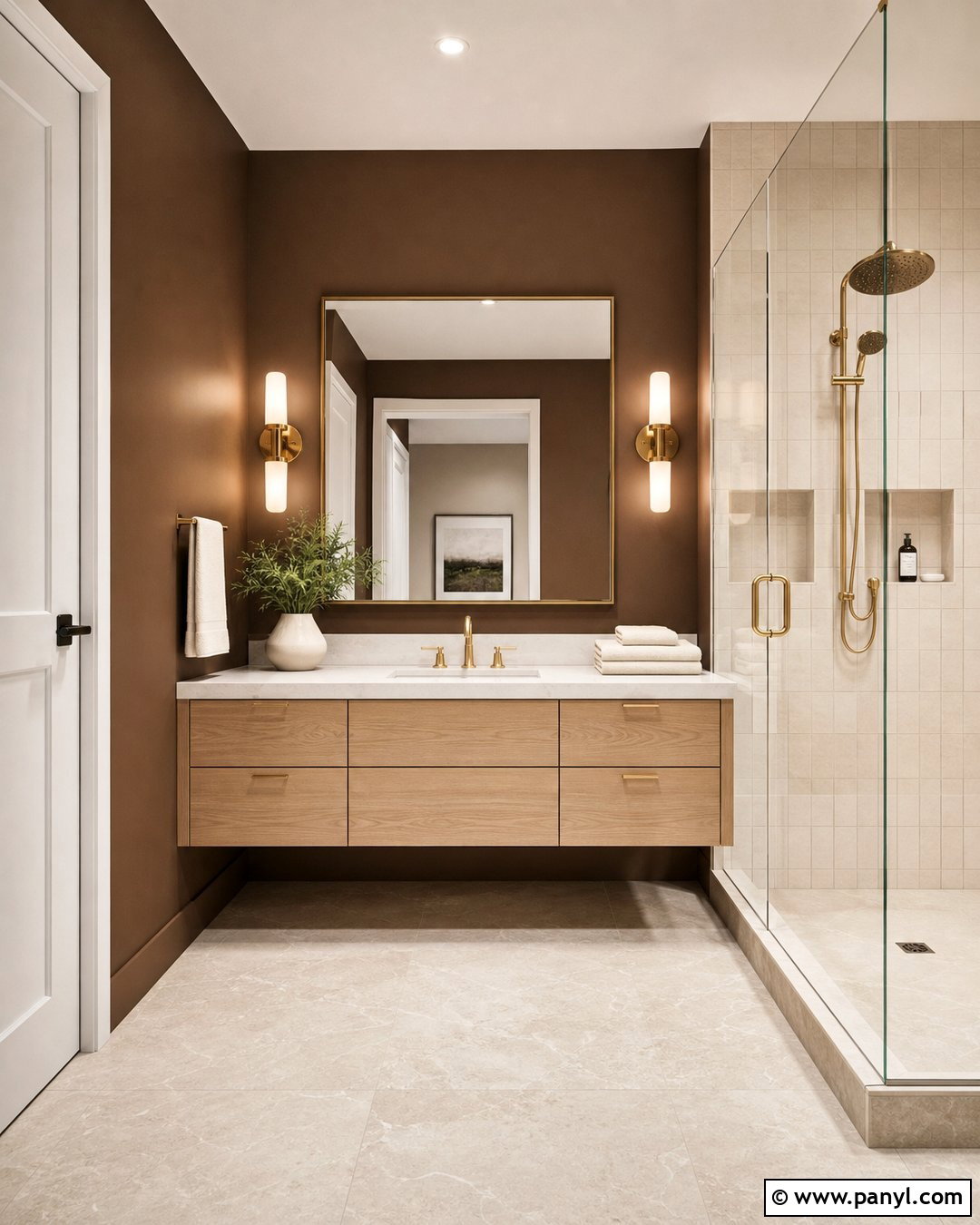 Chocolate Brown Bathroom Walls - 35 Chocolate Brown Walls