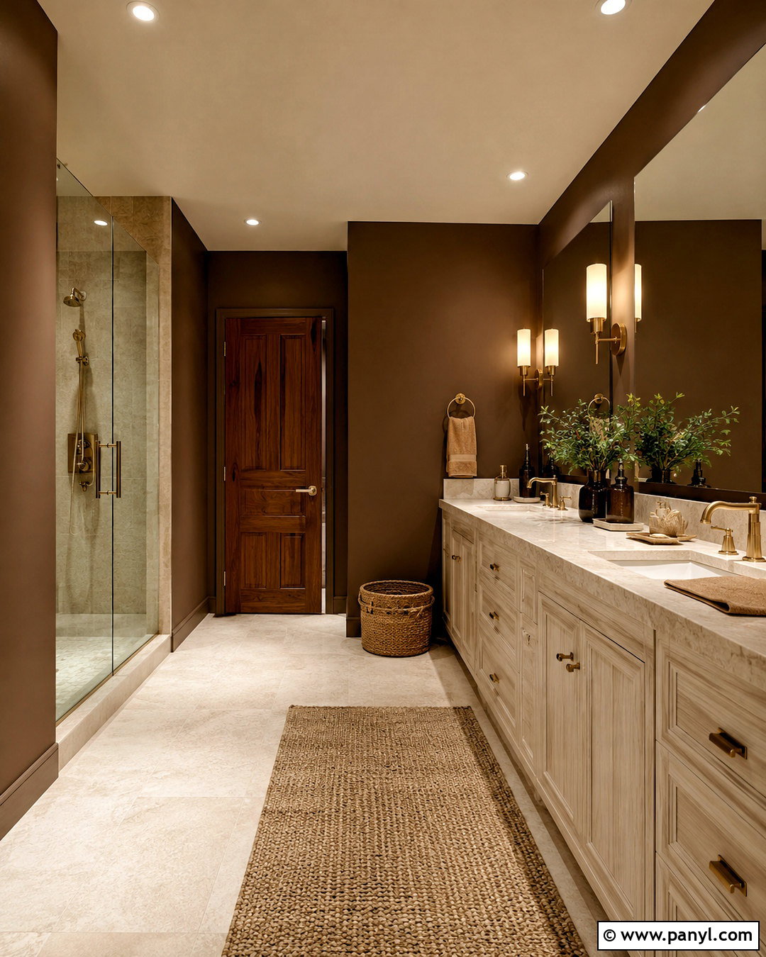 Chocolate Brown Bathroom Walls - 40 bathroom wall color ideas
