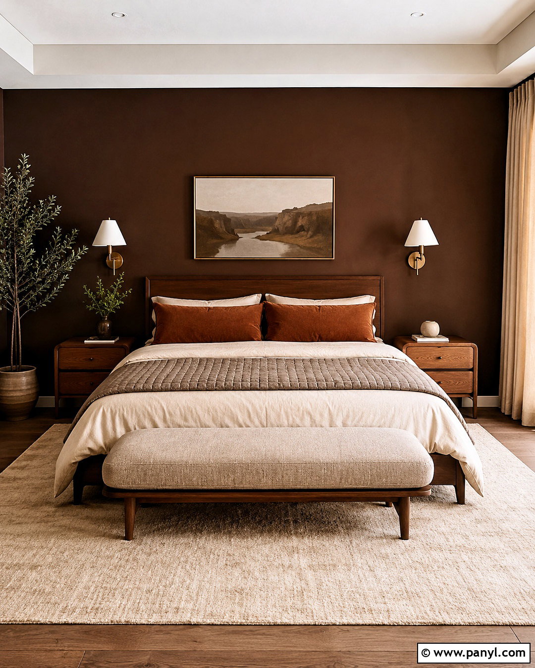 Chocolate Brown Bedroom - 20 brown home aesthetic ideas