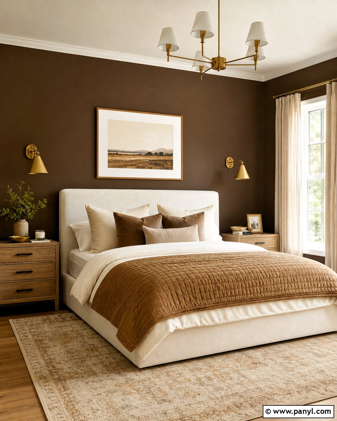 Chocolate Brown Bedroom - 20 brown rooms paint ideas