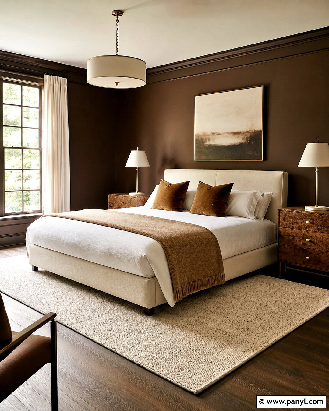 Chocolate Brown Bedroom - 20 dark room colors