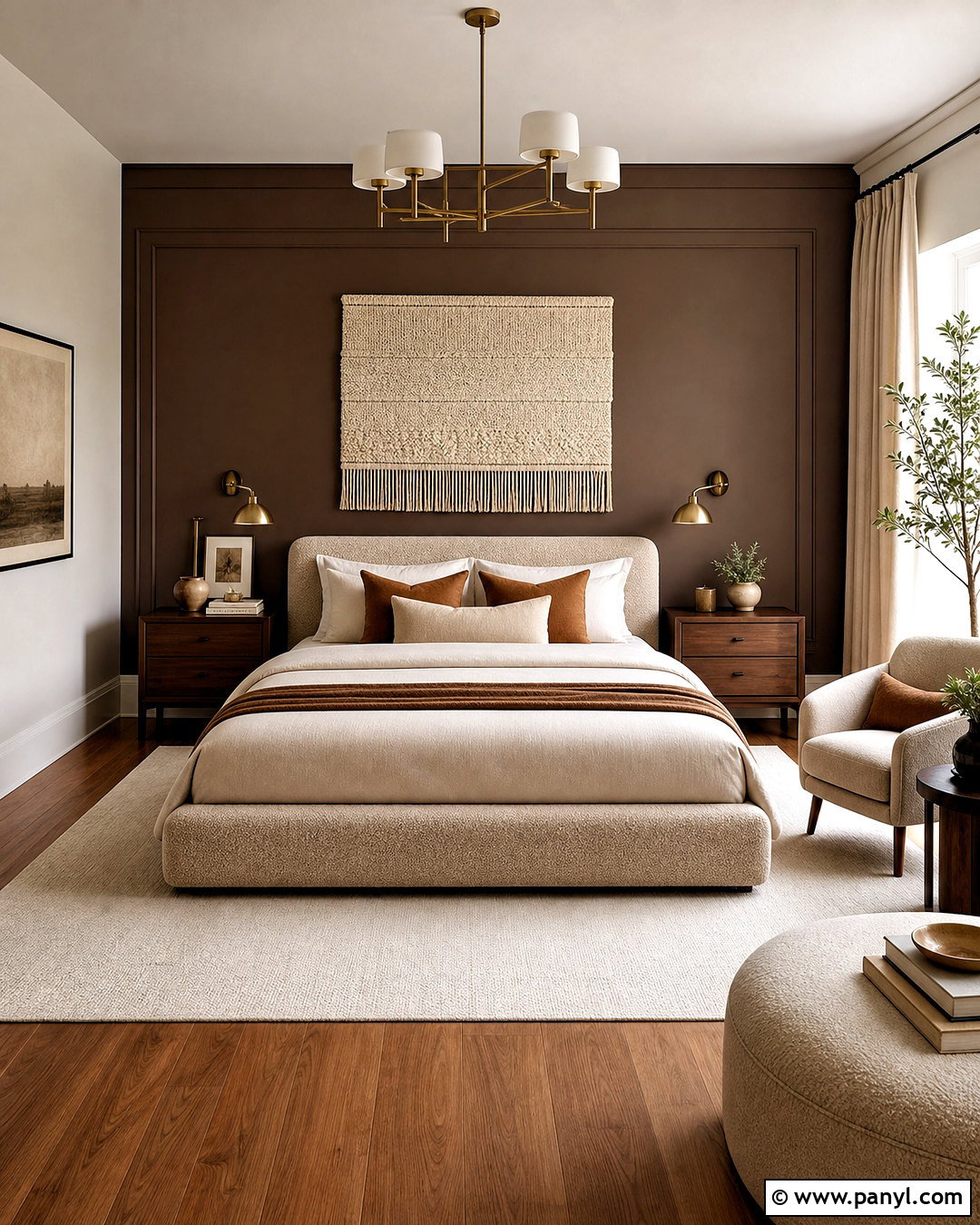 Chocolate Brown Bedroom Accent Wall - 20 accent color bedroom wall ideas