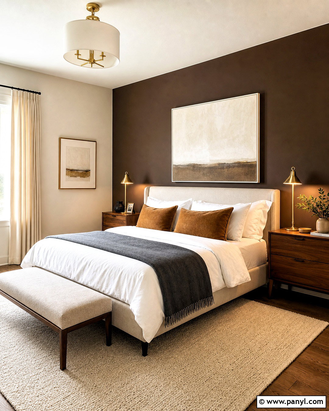 Chocolate Brown Bedroom Accent Wall - 20 bedroom accent wall ideas paint colors