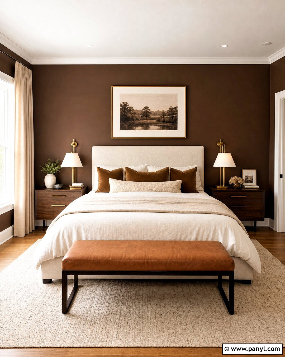 Chocolate Brown Bedroom Accent Wall - 20 bedroom accent wall paint colors
