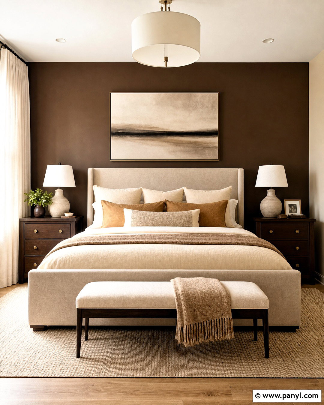 Chocolate Brown Bedroom Accent Wall - 20 moody accent wall ideas