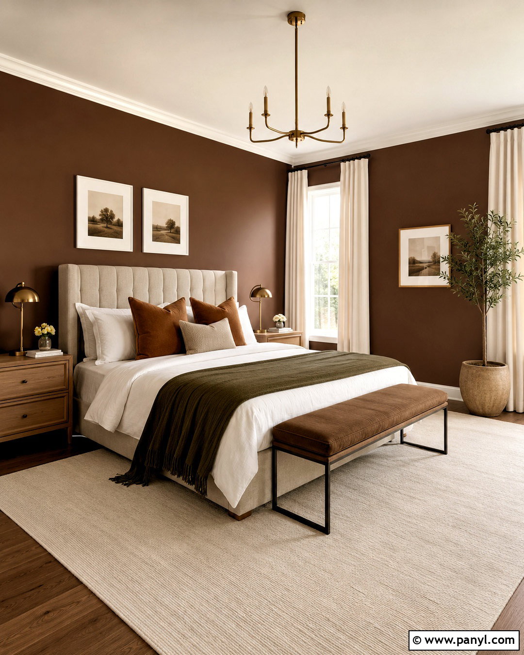 Chocolate Brown Bedroom Walls - 20 color for bedroom walls