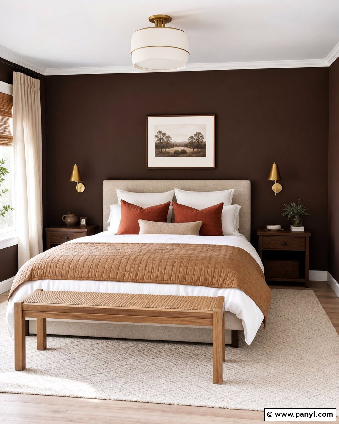 Chocolate Brown Bedroom Walls - 35 Brown Wall Color Ideas