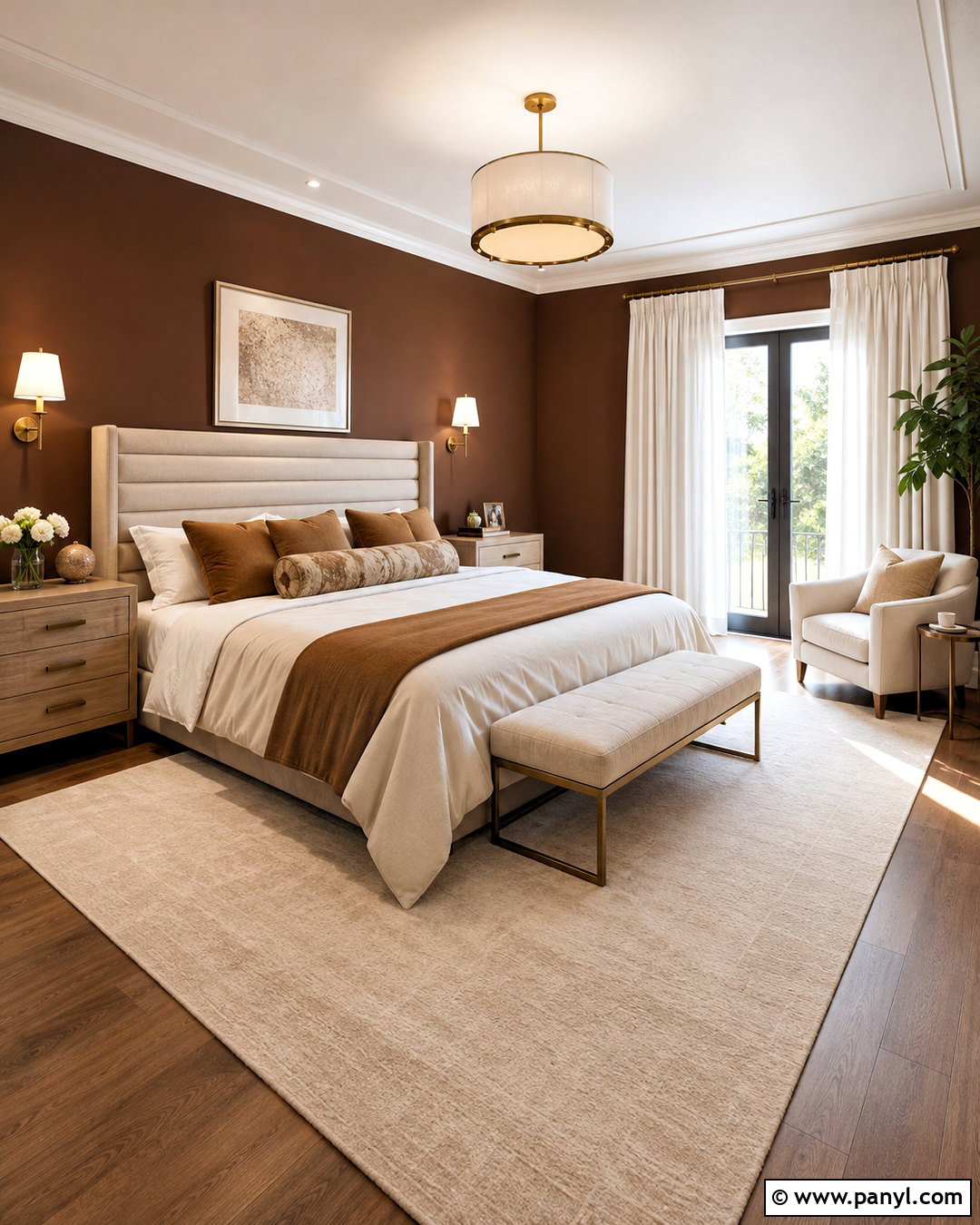 Chocolate Brown Bedroom Walls - 35 Wall Paint Bedroom Ideas