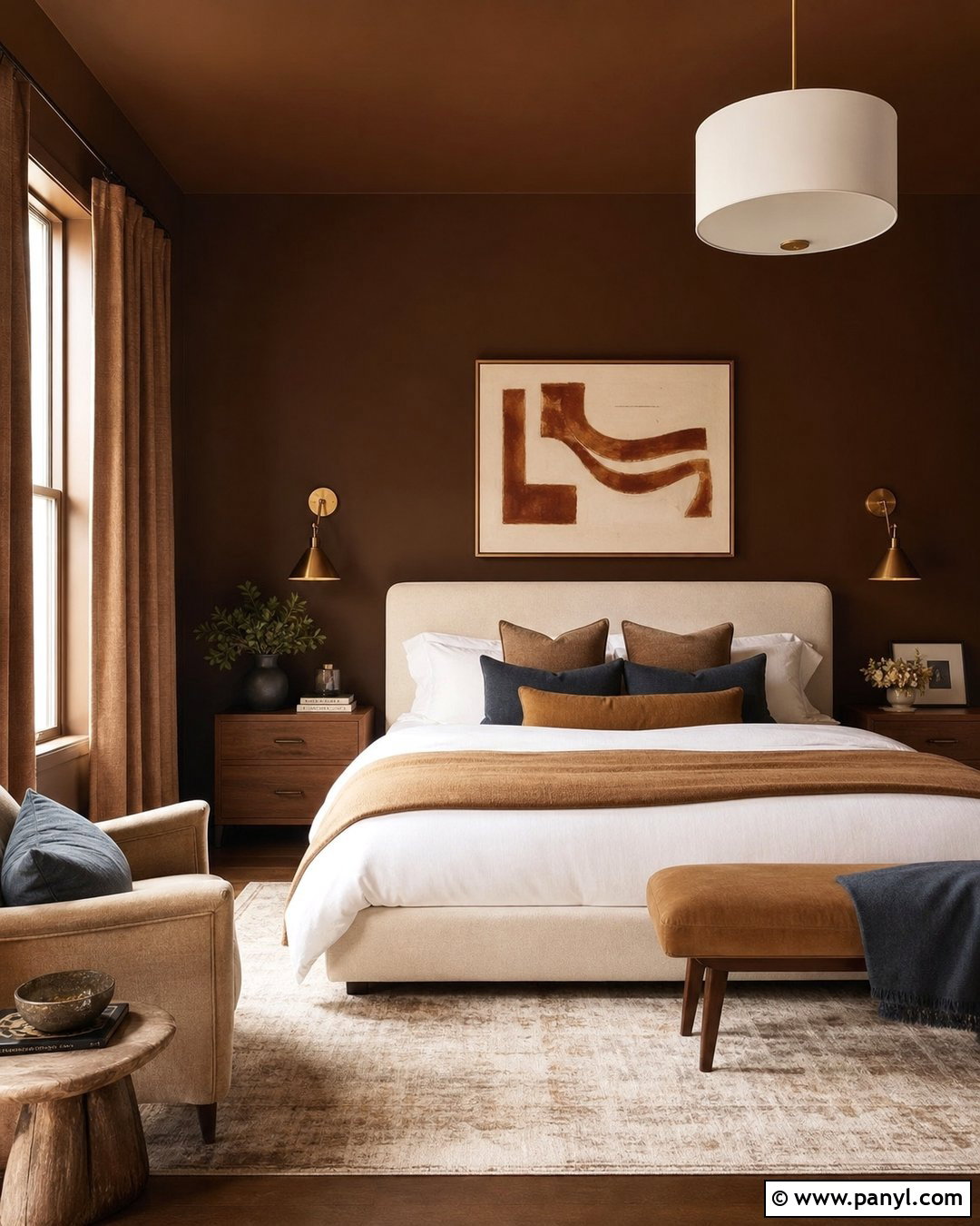 Chocolate Brown Bedroom Walls - 50 home wall colour ideas