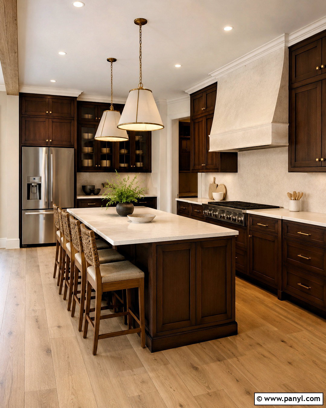 Chocolate Brown Cabinets With Cream Countertops - 20 cream and brown kitchen ideas