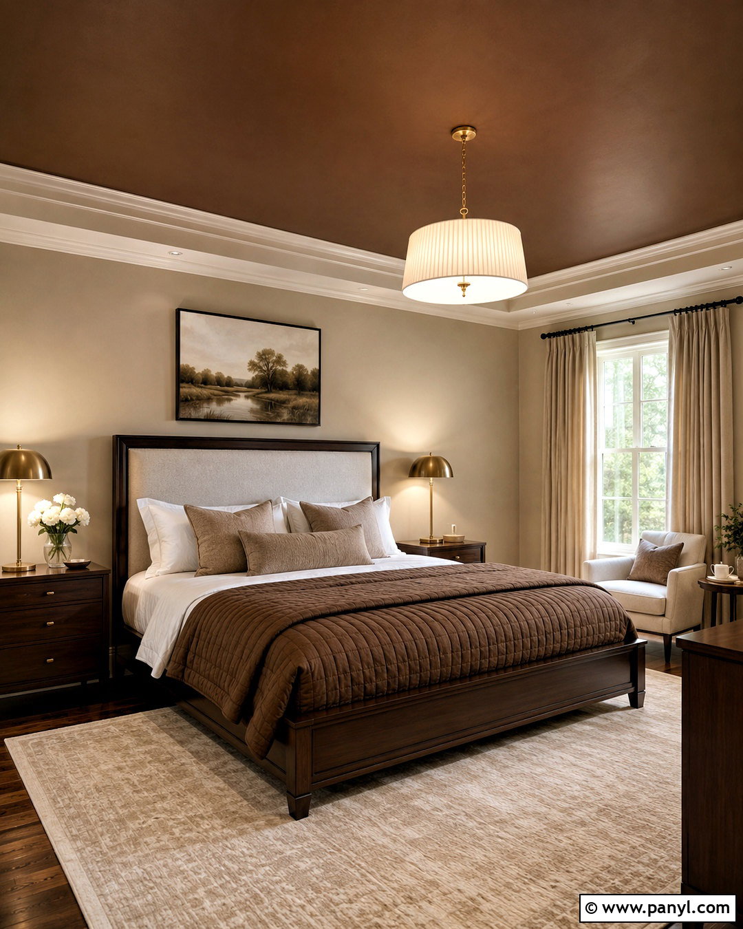 Chocolate Brown Ceiling Bedroom - 20 chocolate brown bedroom ideas