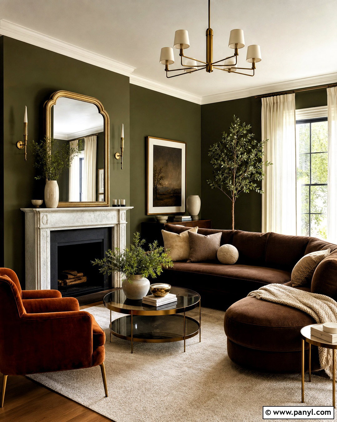 Chocolate Brown Couch Moody Living Room - 20 chocolate brown couch living room ideas
