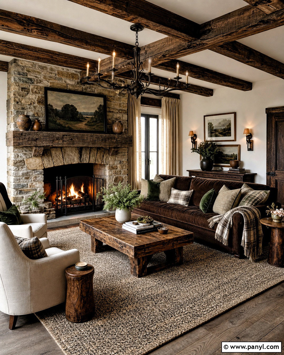 Chocolate Brown Couch Rustic Living Room - 20 chocolate brown couch living room ideas
