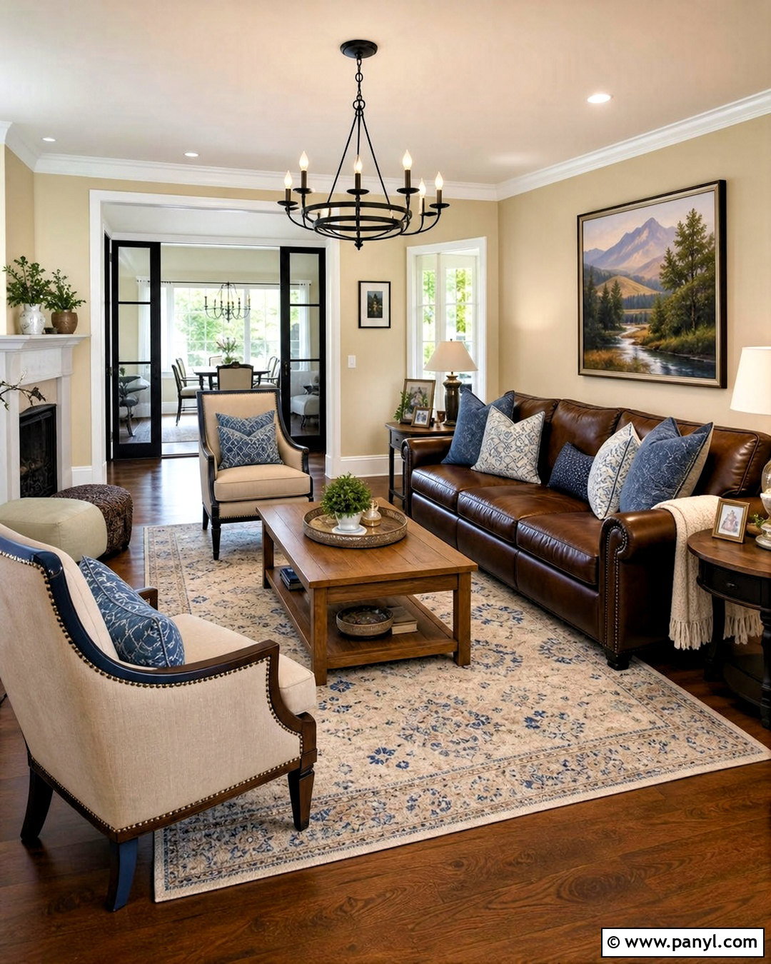 Chocolate Brown Couch With Blue Accents - 20 chocolate brown couch living room ideas
