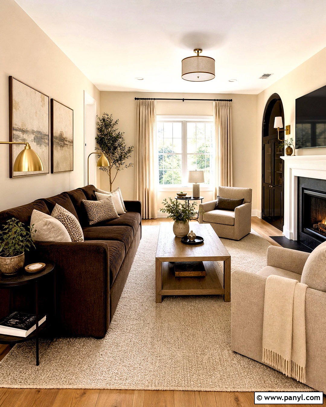 Chocolate Brown Couch With Cream Walls - 20 chocolate brown couch living room ideas
