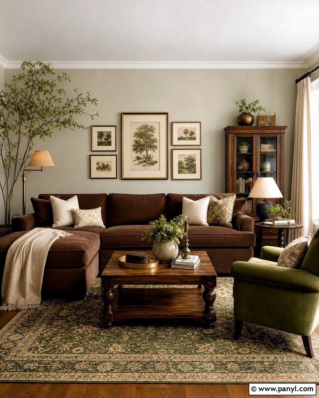 Chocolate Brown Couch With Olive Green - 20 chocolate brown couch living room ideas