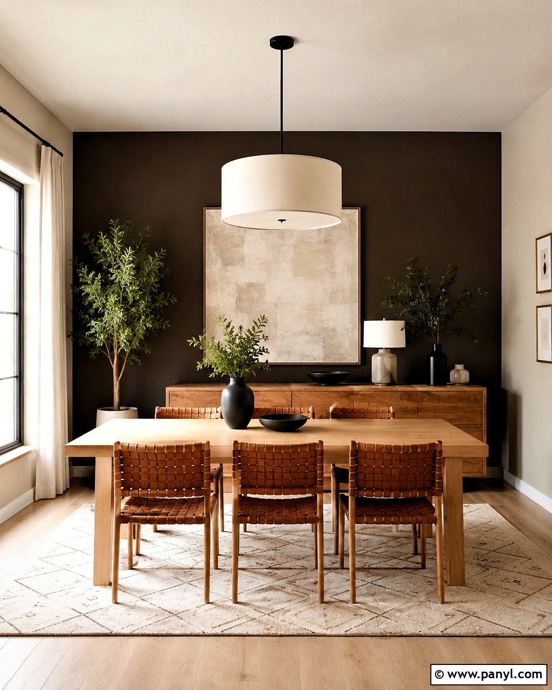 Chocolate Brown Dining Room Accent Wall - 20 dining room accent wall colors