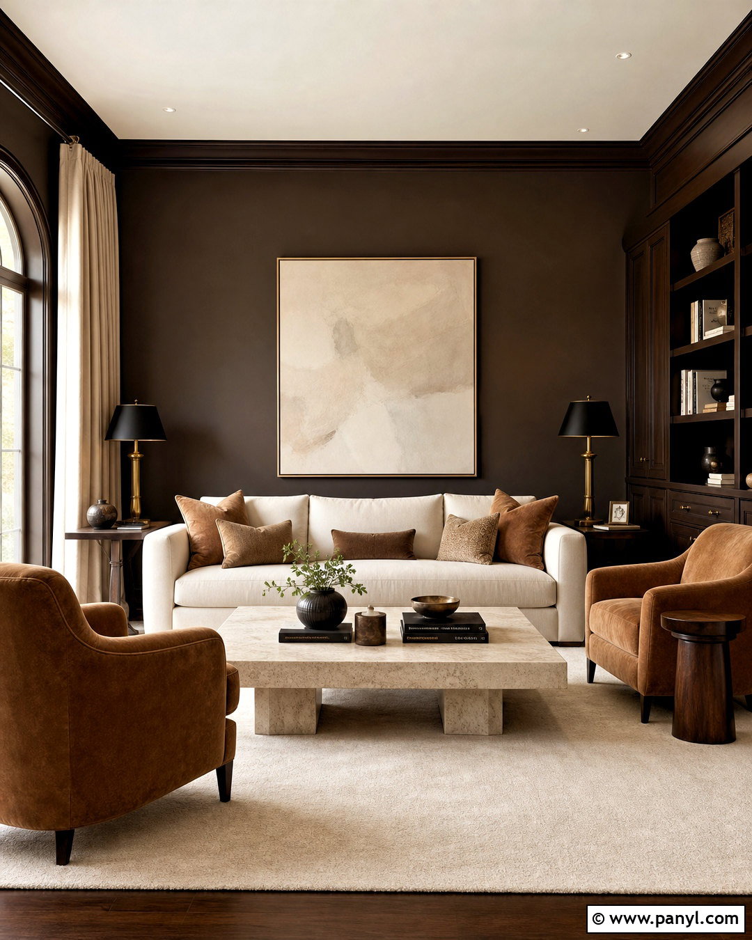 Chocolate Brown Drawing Room Colour - 20 drawing room colour ideas