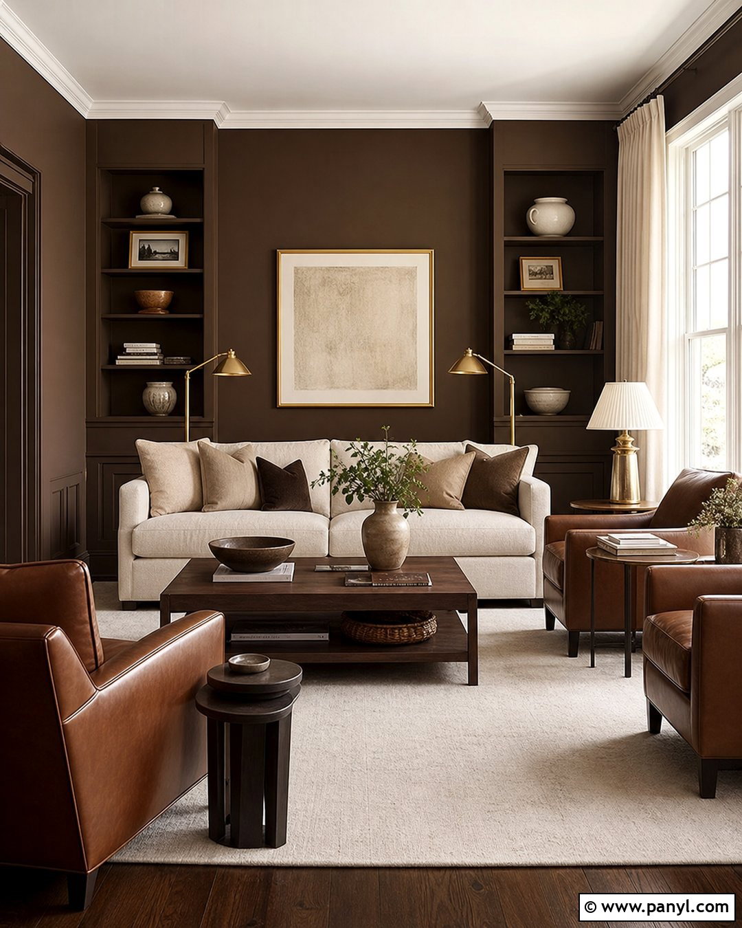 Chocolate Brown Drawing Room Wall Colour - 30 drawing room wall colour ideas