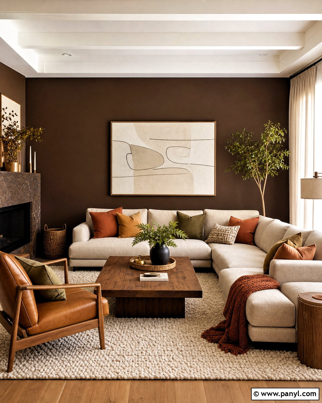 Chocolate Brown Family Room Accent Wall - 20 family room accent wall paint colors