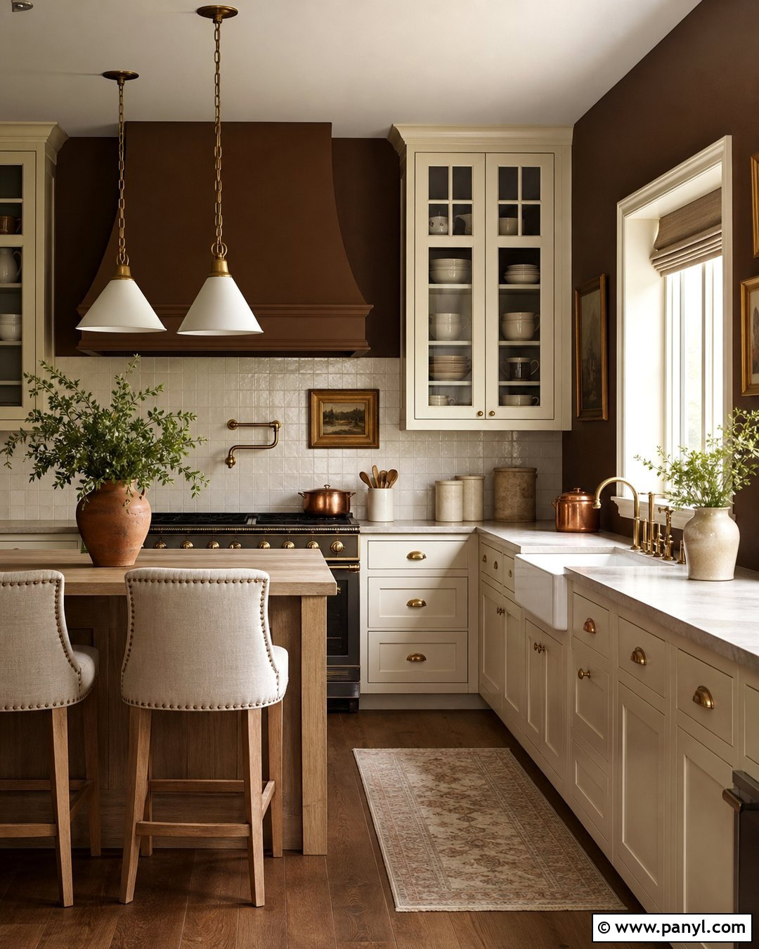 Chocolate Brown Farmhouse Kitchen Walls - 30 Farmhouse Kitchen Wall Colors