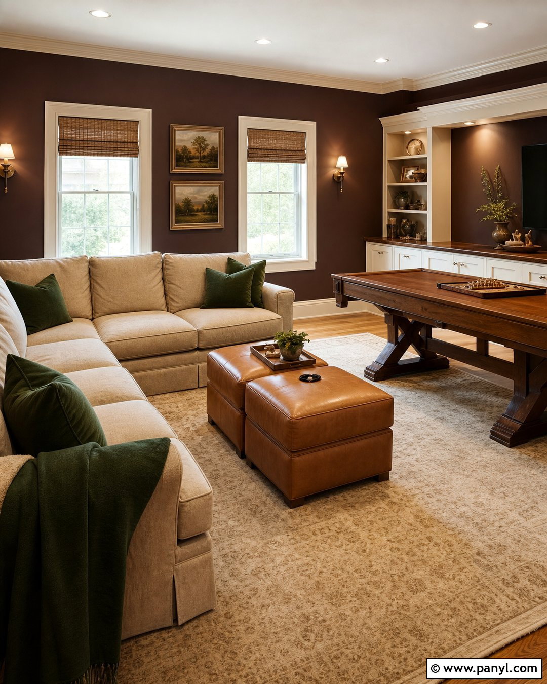 Chocolate Brown Game Room - 20 Best Wall Color For Game Room Ideas