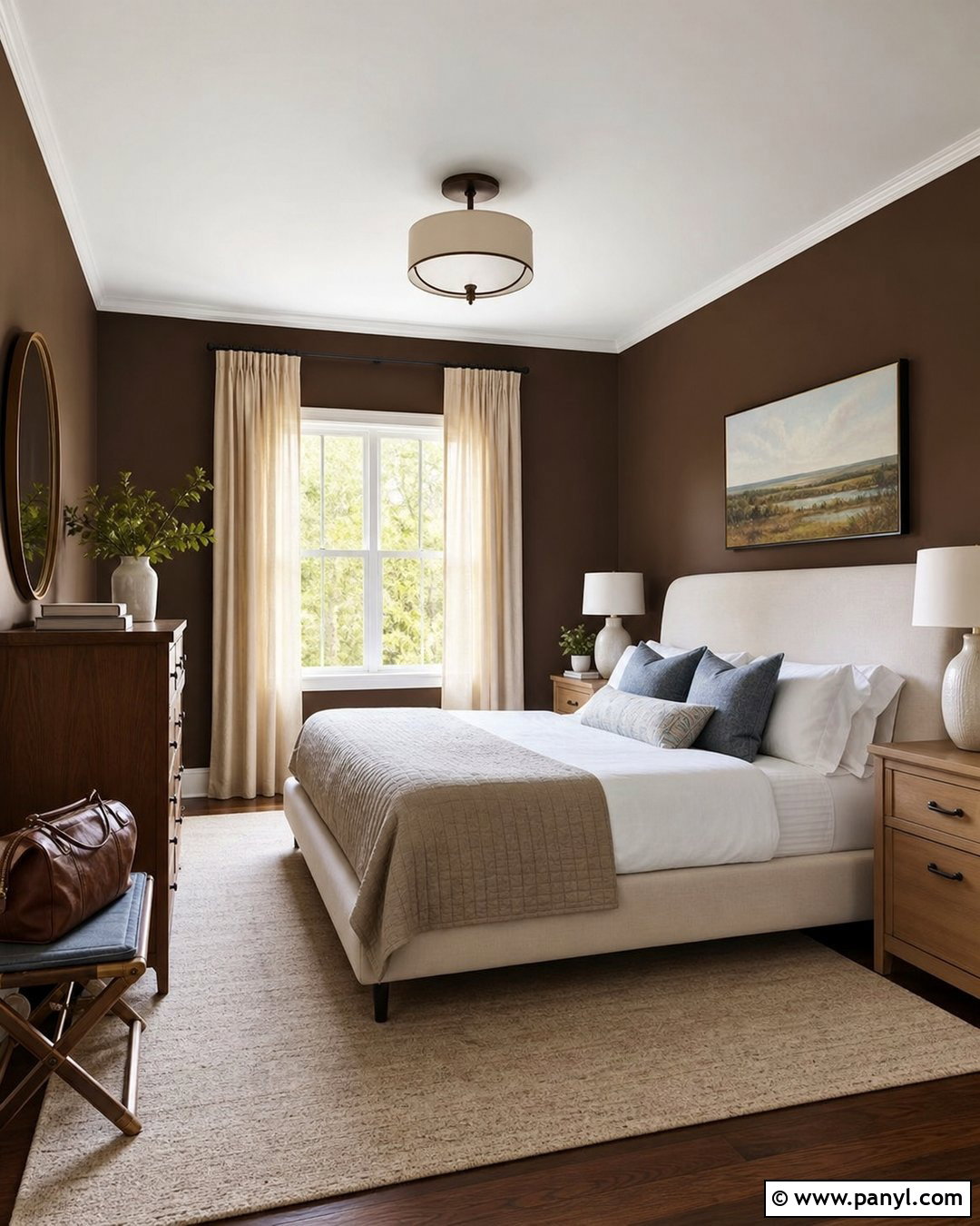 Chocolate Brown Guest Room Walls - 35 Chocolate Brown Walls